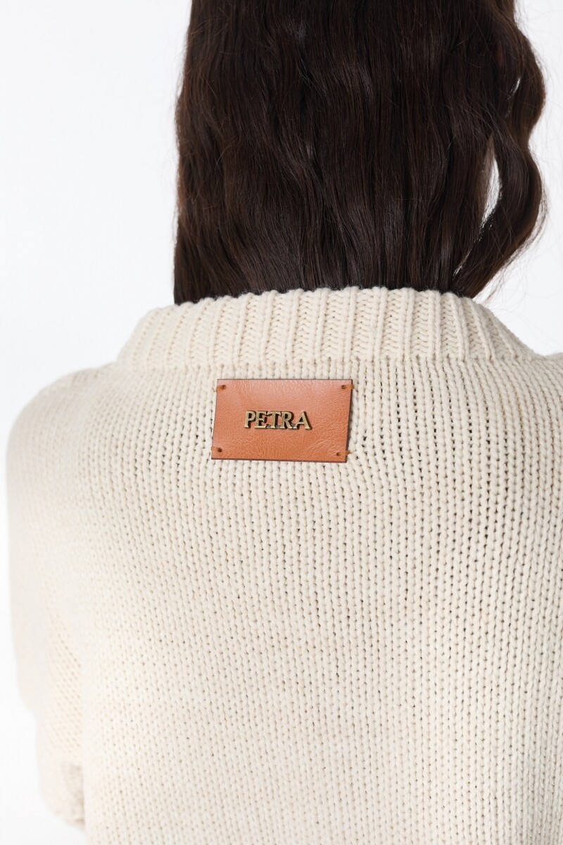 Sweater Leather Sakura Crudo