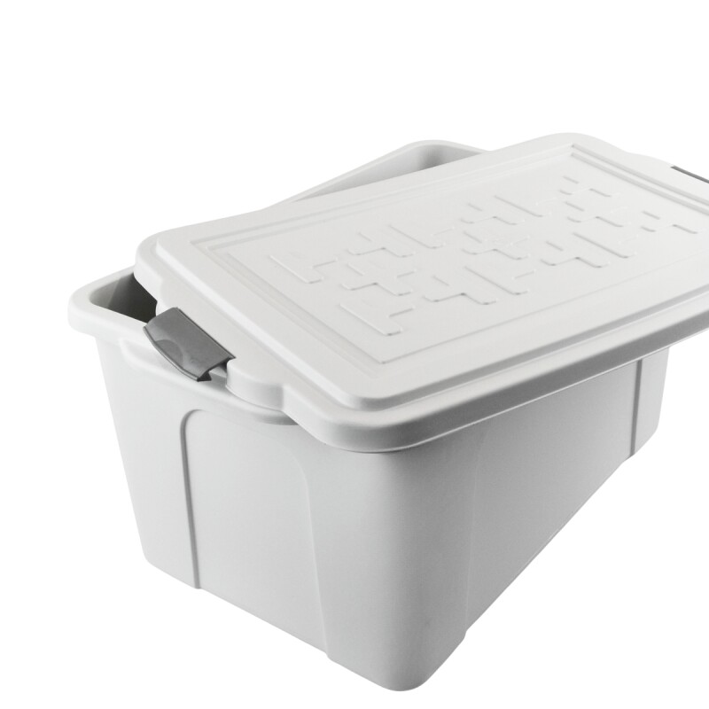 Set x2 Caja organizadora 70lts con tapa BLANCO