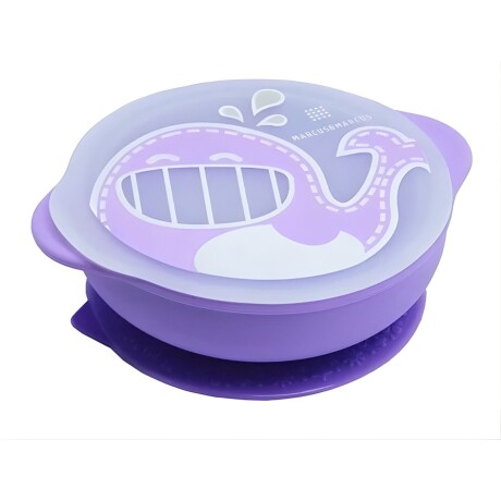 Bowl de silicona Marcus & Marcus con base adherible y tapa diseños surtidos Colores Surtidos