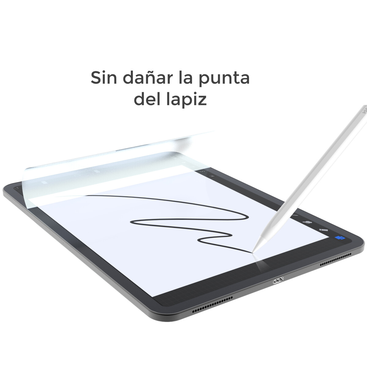 Lámina Hidrogel para Tablet Mate Profesional Tipo Papel Hasta 11" Devia Transparente