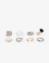 Sets Anillos Strass Sets 8 Anillos - Combinacion Bicolor