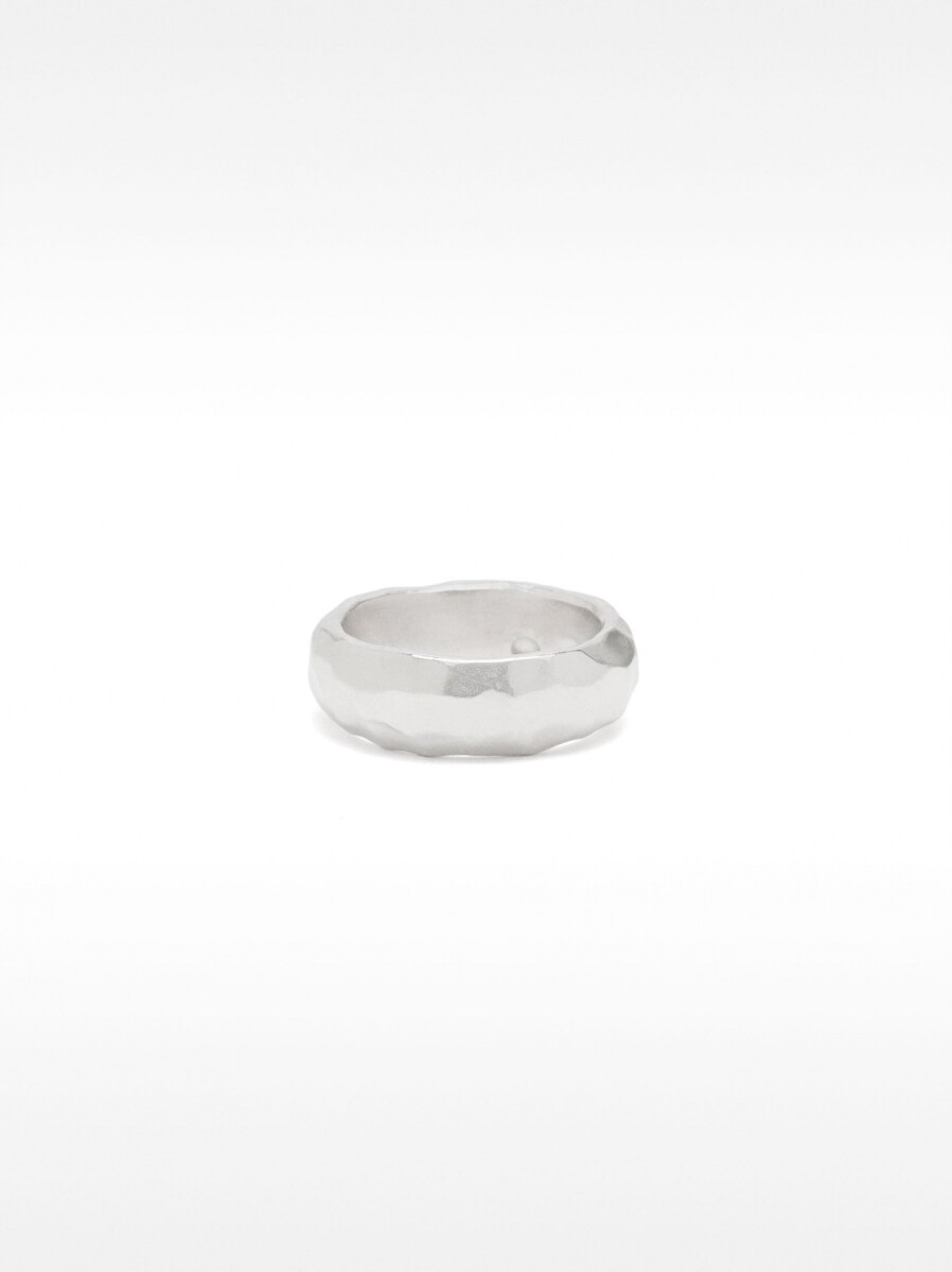 Anillo Irregular - Plata De Ley 925 - plateado 