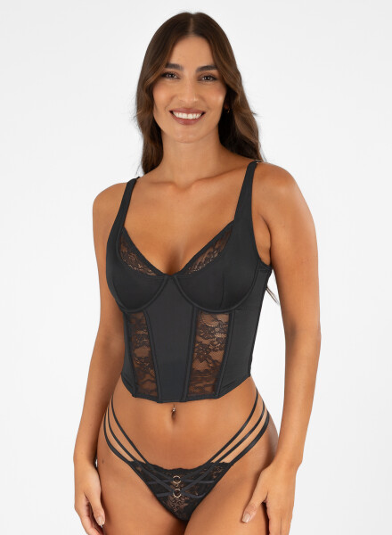 Corset lucent Negro