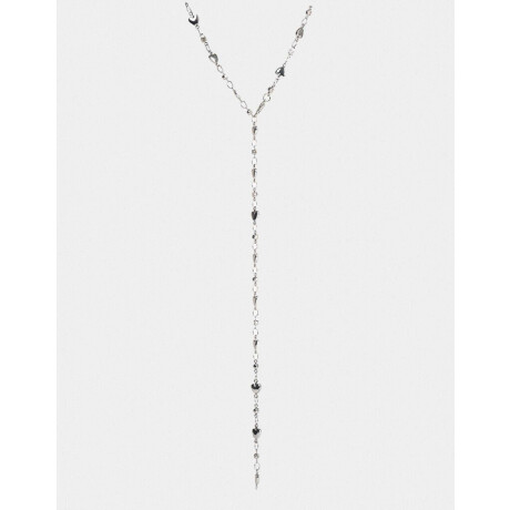 Collares Largos De metal Plateado