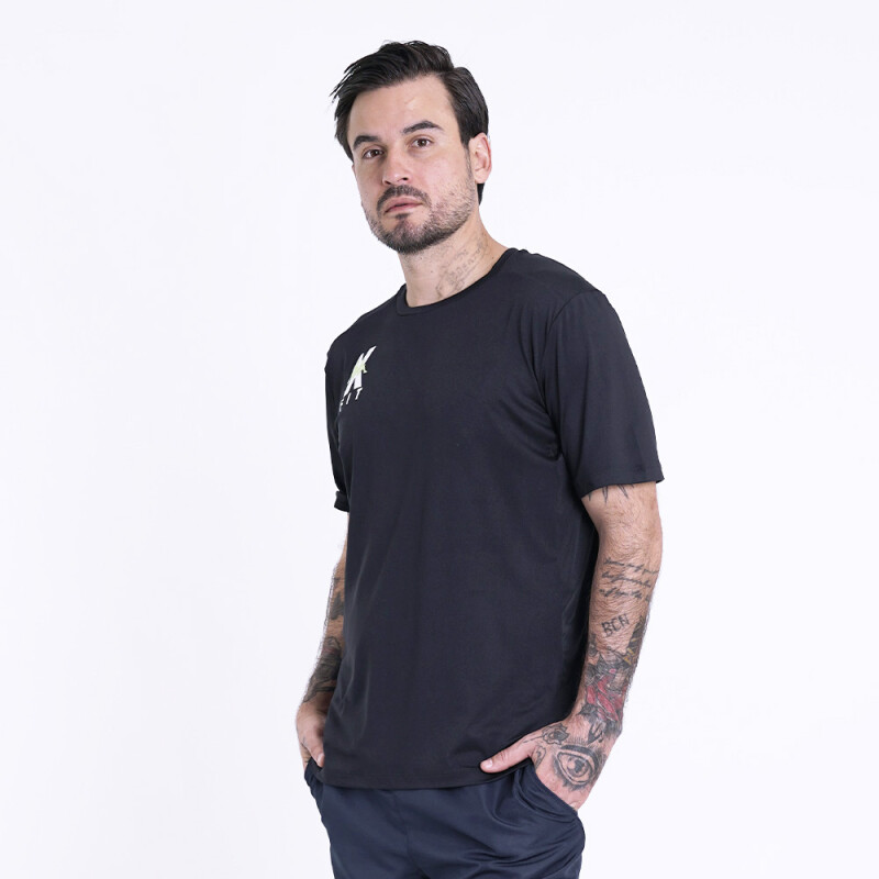 Polo Training Kombat Wkt Ello Hombre Black-green Paradise