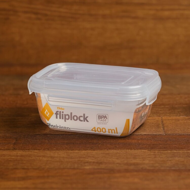 Pote Vianda Rectangular Rischioto Fliplock 400ml Pote Vianda Rectangular Rischioto Fliplock 400ml