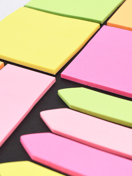 NOTAS ADHESIVAS SET VARIOS TAMAÑOS MULTICOLOR