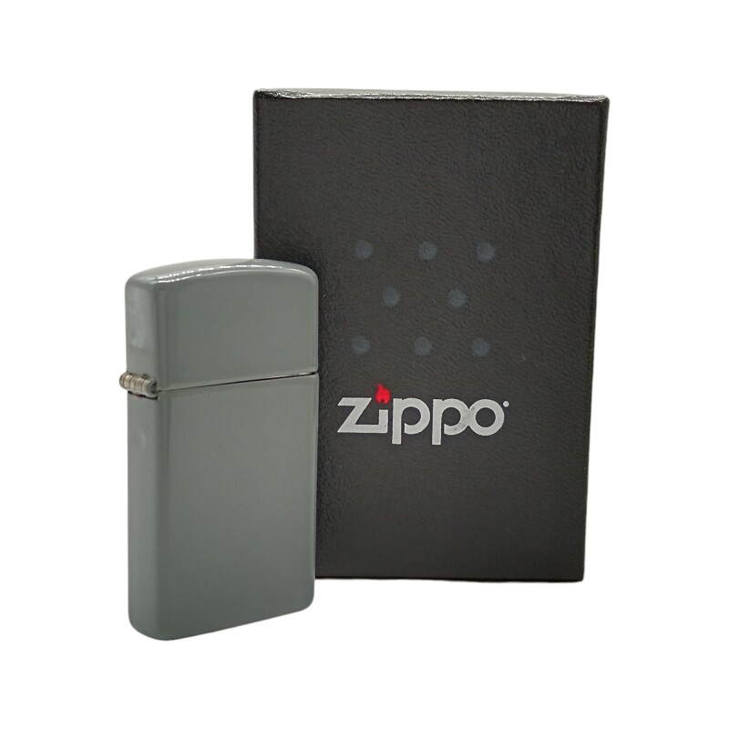 Encendedor ZIPPO 49527 Slim Flat Grey Lighter - ZP495235 grisuniforme