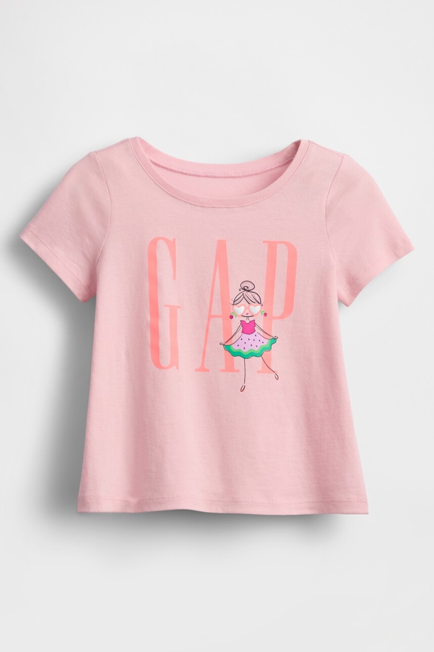 Remera Logo Gap Toddler Niña Rose Mist