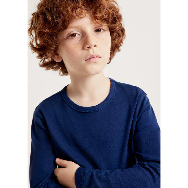 CAMISETA ML UNISSEX AZUL ESCURO