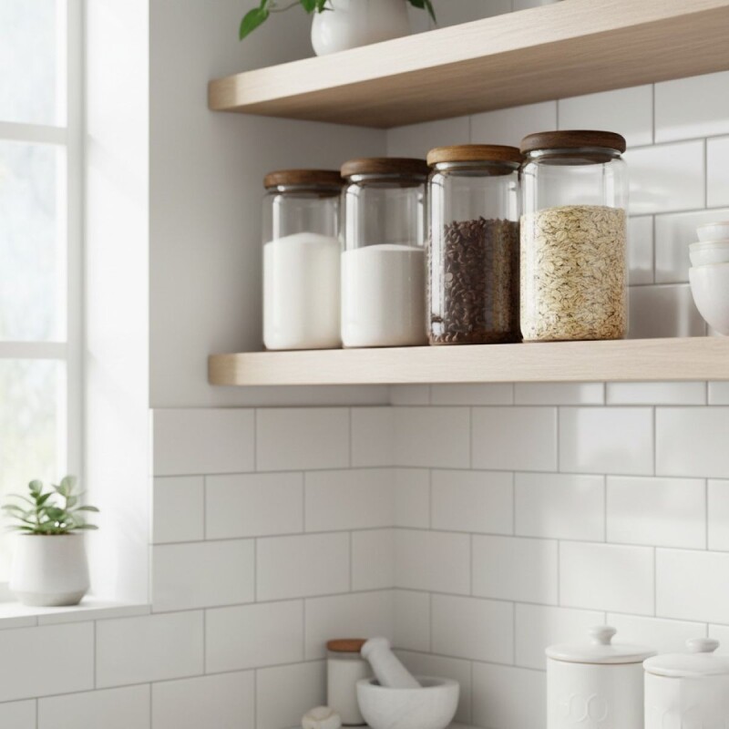 FRASCO DE VIDRIO C/TAPA 9.5X20.5CM Unica