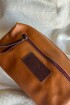 Necessaire de Cuero Honey Red Zip