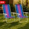 Set x2 Silla reclinable 4 posiciones aluminio ROSA