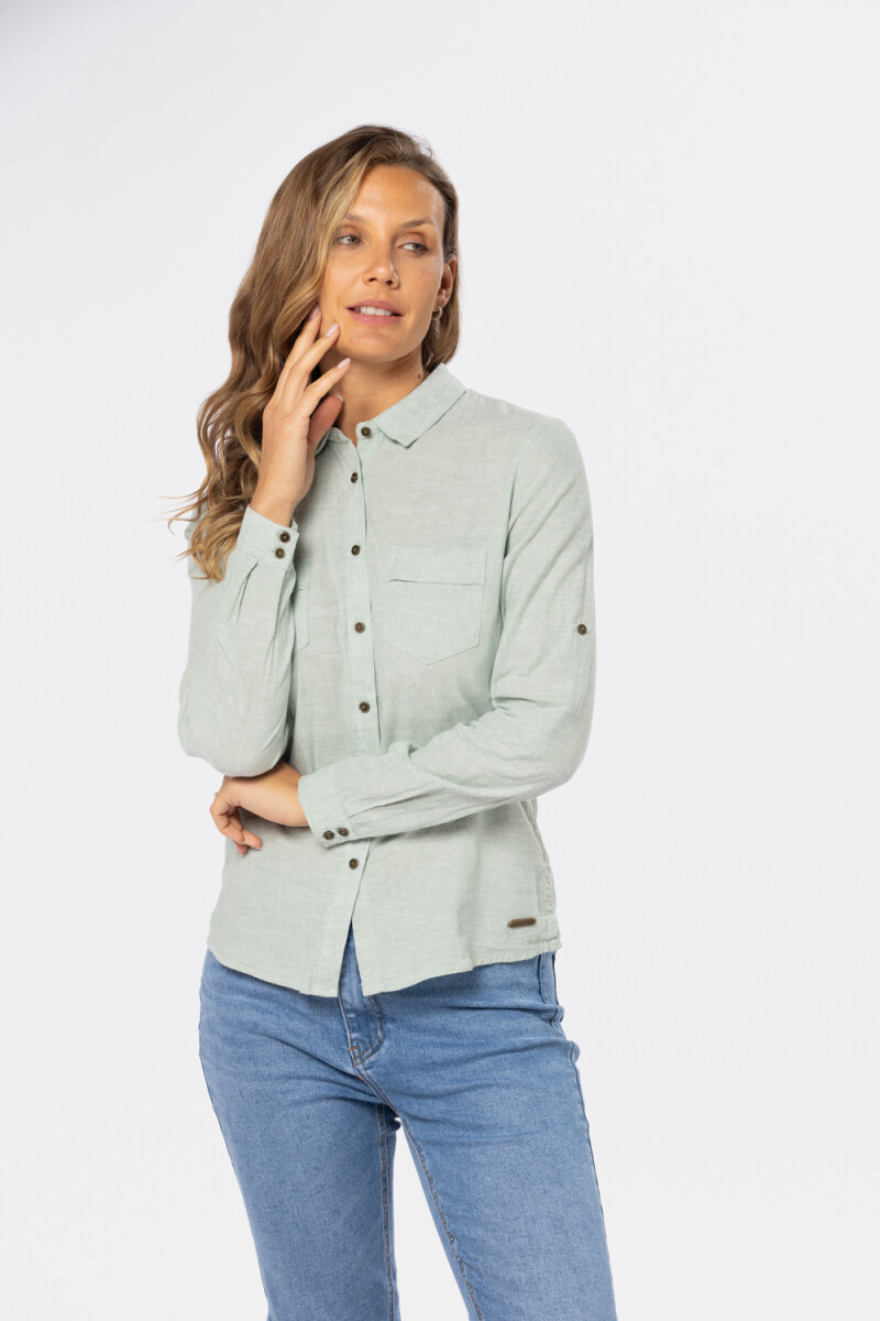 CAMISA DE LINO - Verde 