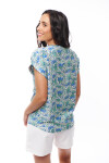 BLUSA STELLA ESTAMPADO VERDE Y AZUL