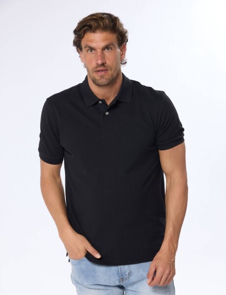 REMERA POLO PIQUE Negro