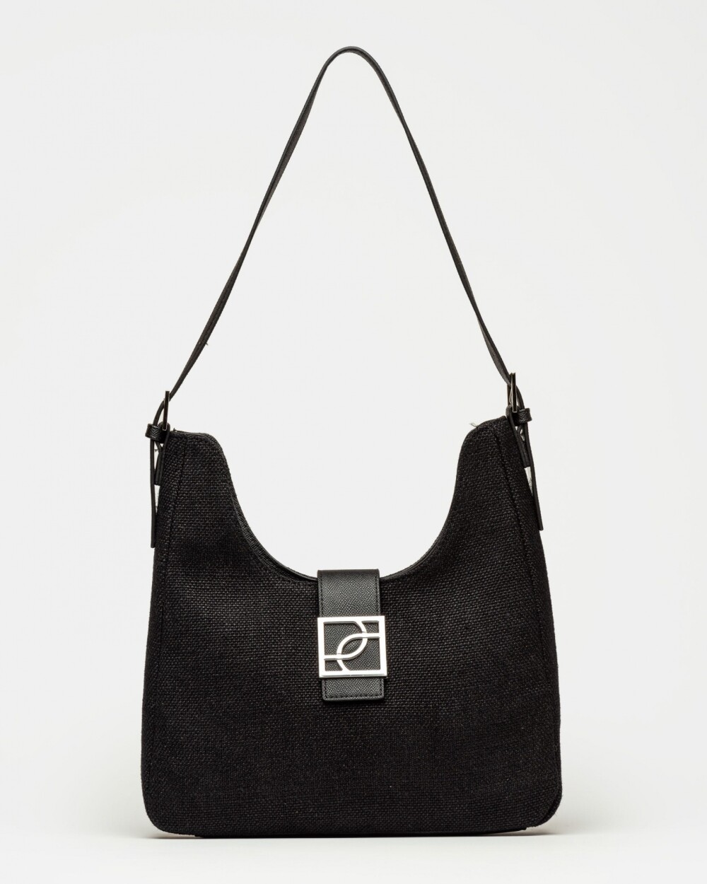Cartera al hombro Signature en canvas Negro