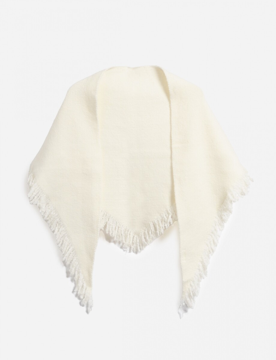 Capa triangulo tejida con lana - crudo 
