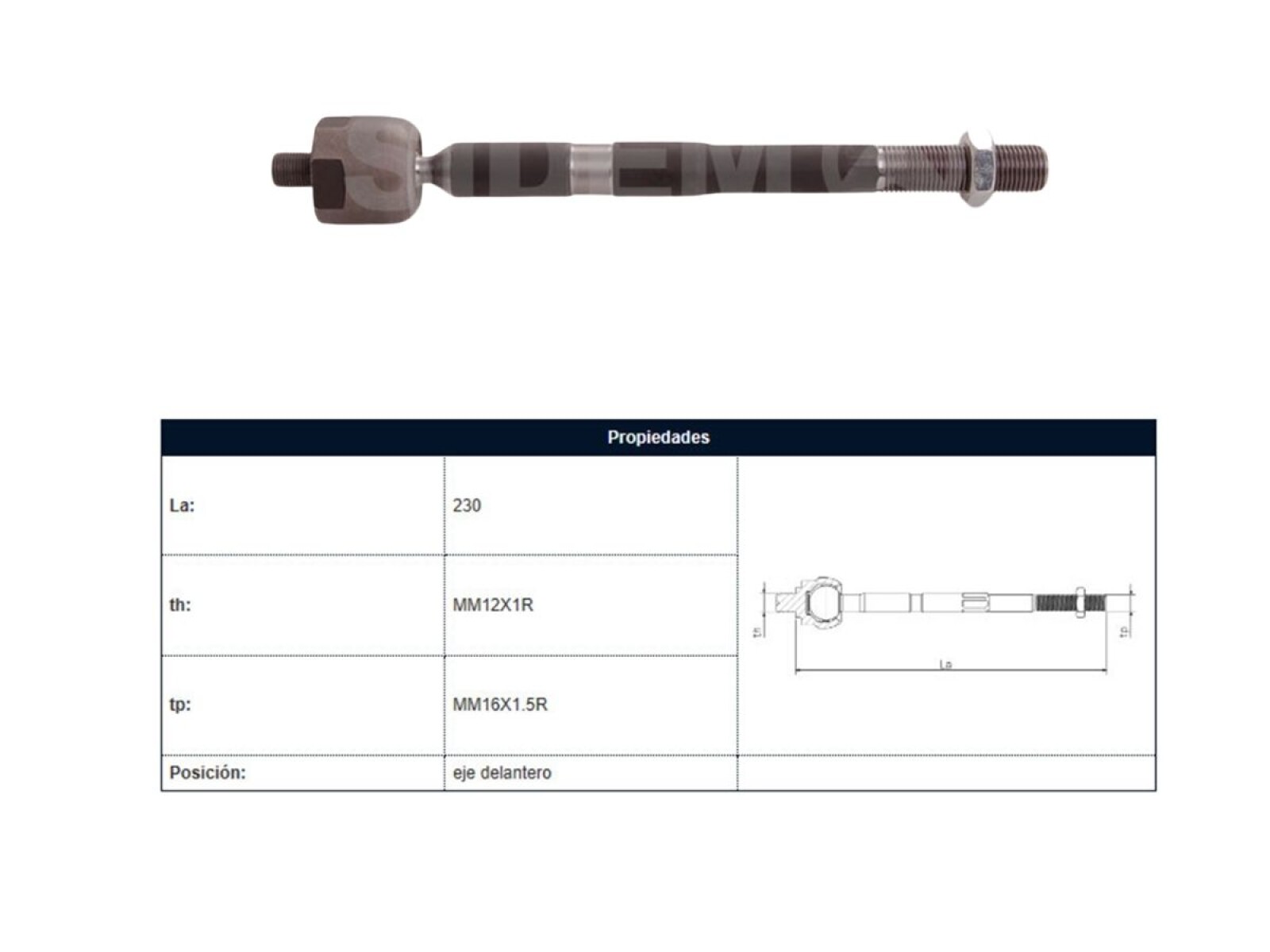 Mate Citroen C-Elysee, Peug 301 12-25 Der/Izq 