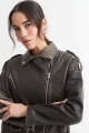 Campera eco cuero NEGRO