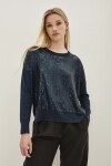 Sweater Sequins Petroleo