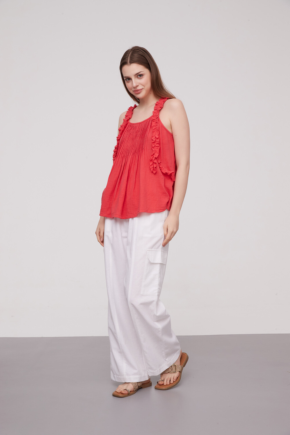 Musculosa Natasha Rojo Coral
