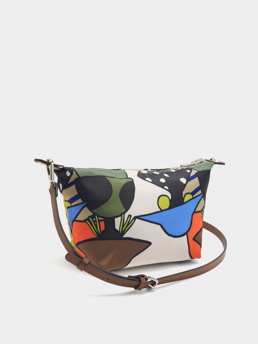 Bolso De Hombro De Nylon Con Pendiente multicolor