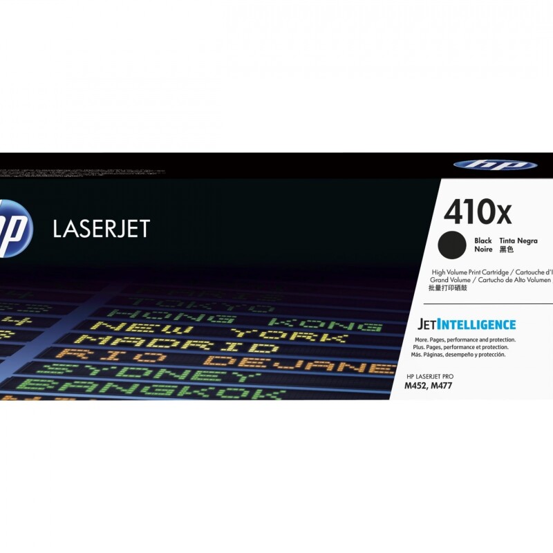 HP 410X - Alto rendimiento - negro - original - LaserJet - cartucho de tóner (CF410X) - para Color LaserJet Pro M452, MFP M377, HP 410X - Alto rendimiento - negro - original - LaserJet - cartucho de tóner (CF410X) - para Color LaserJet Pro M452, MFP M377,