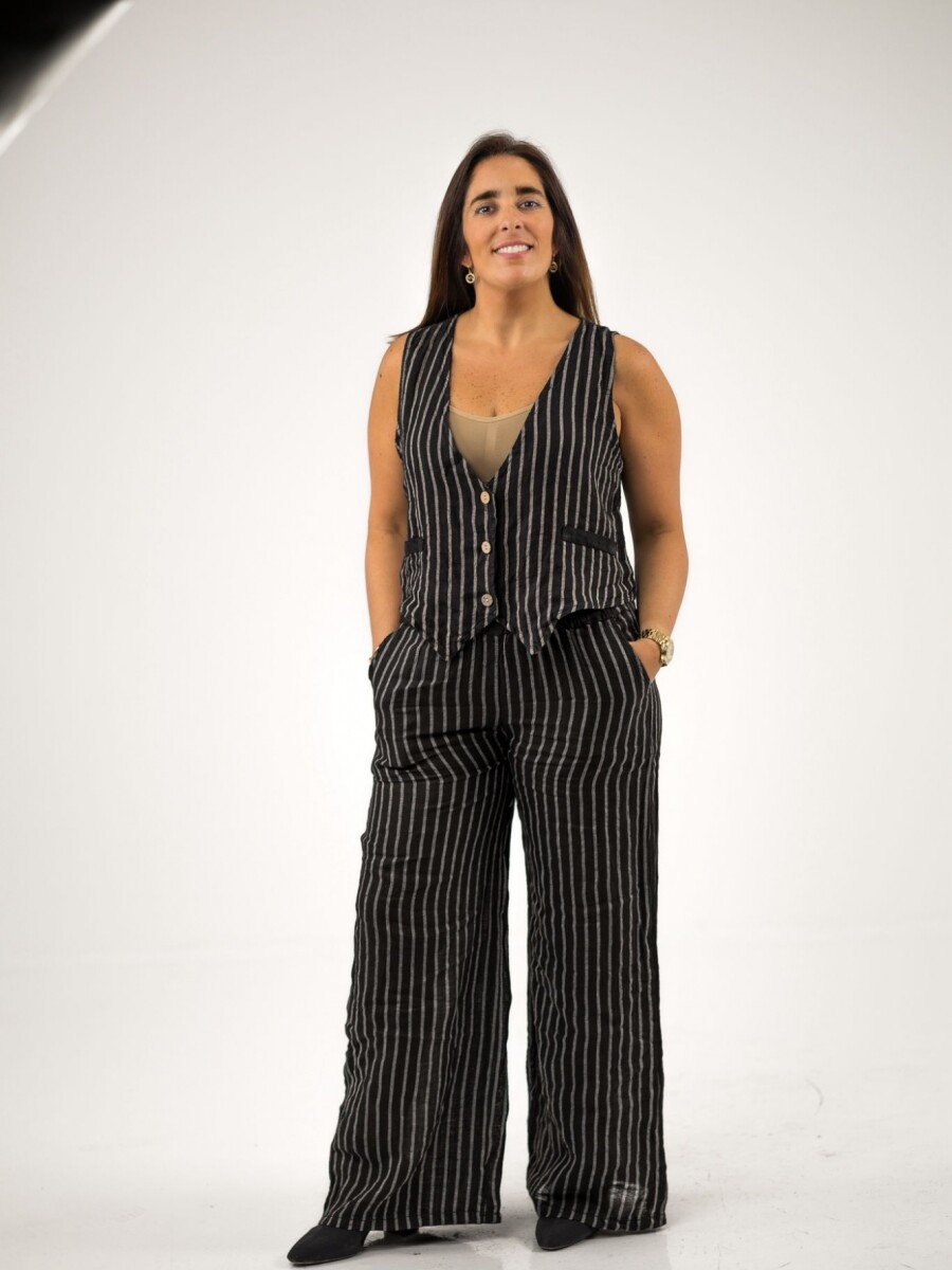 Conjunto 100% lino Negro