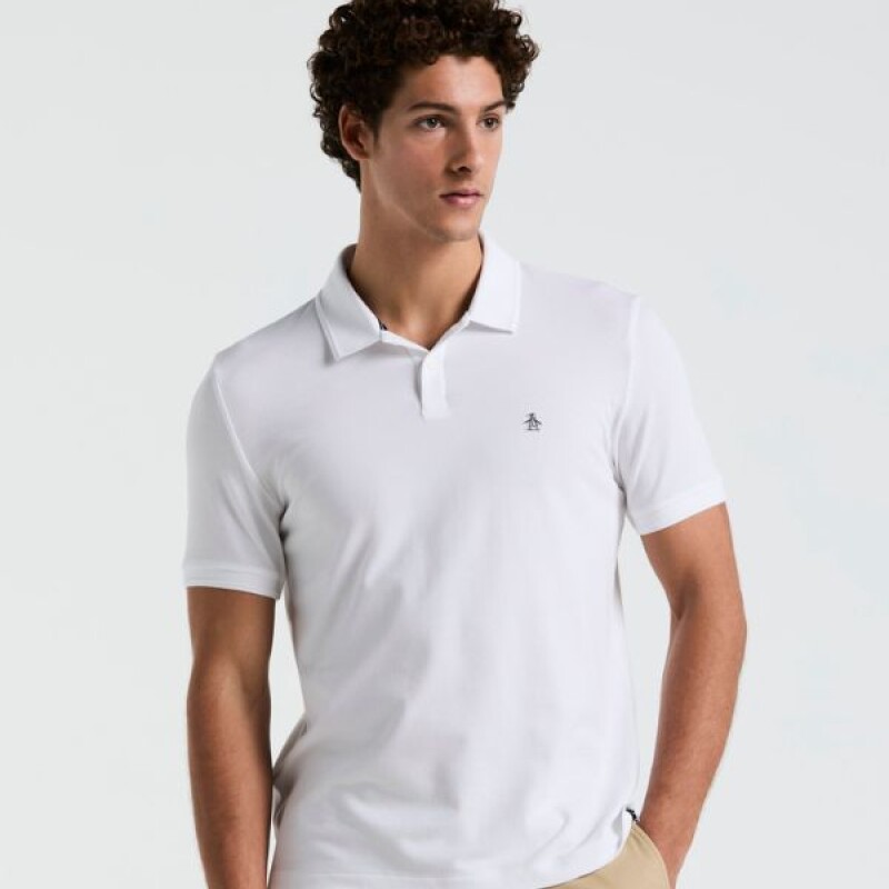 Polo Daddy Tncl Piq Sticker Penguin Blanco