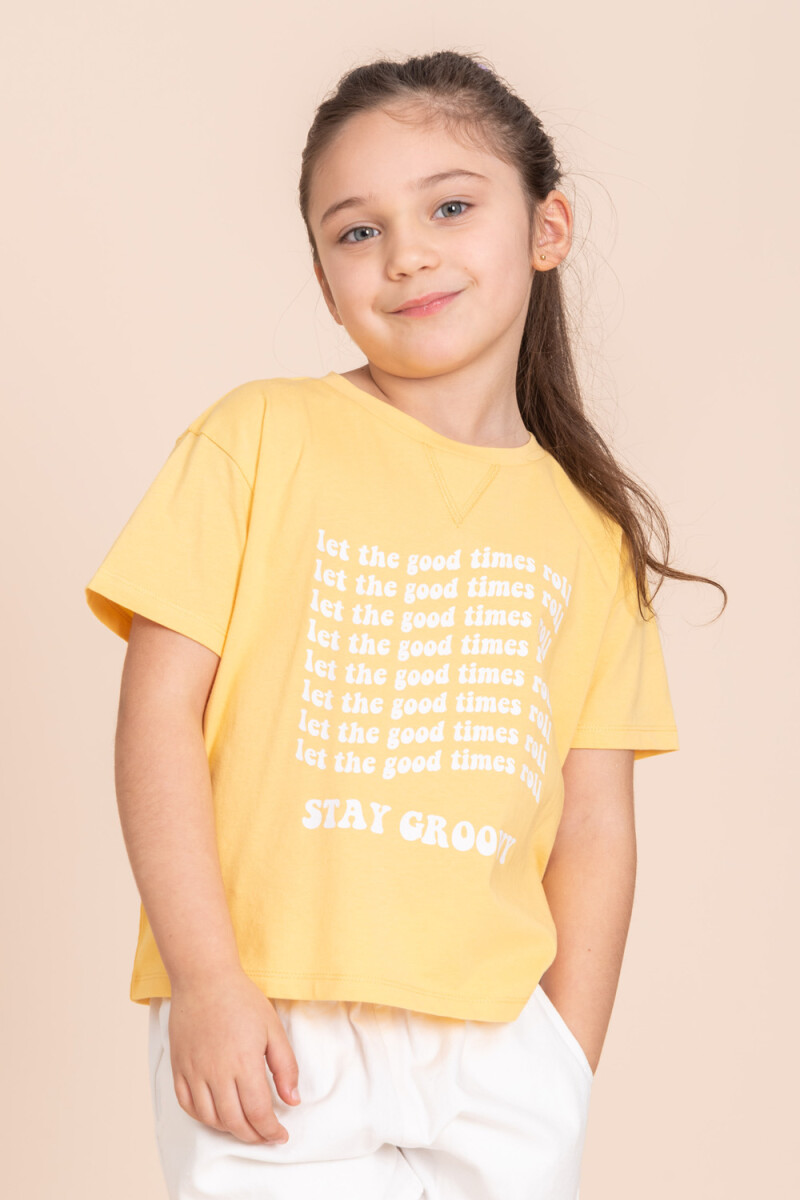 Camiseta estampada - Groovy Amarillo 