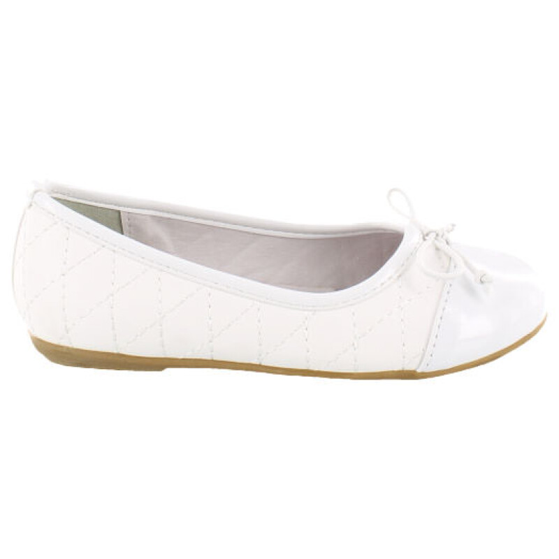 Ballerinas Infantiles Croco Kids con Puntera Blanco
