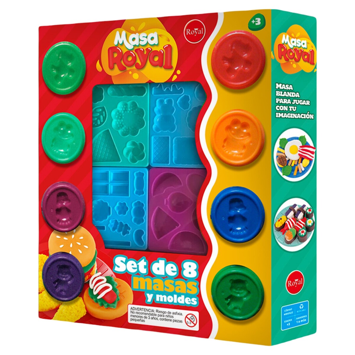 Juego Set de 8 masas y moldes Royal 