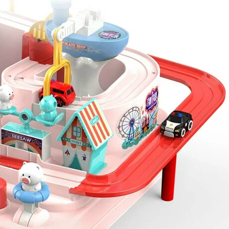 Estación de Juego Didáctica Pista Laberinto Autitos Rosa