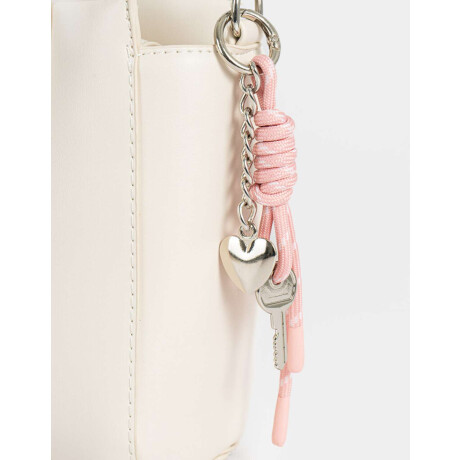 Cartera City Con Charm Blanco Crudo