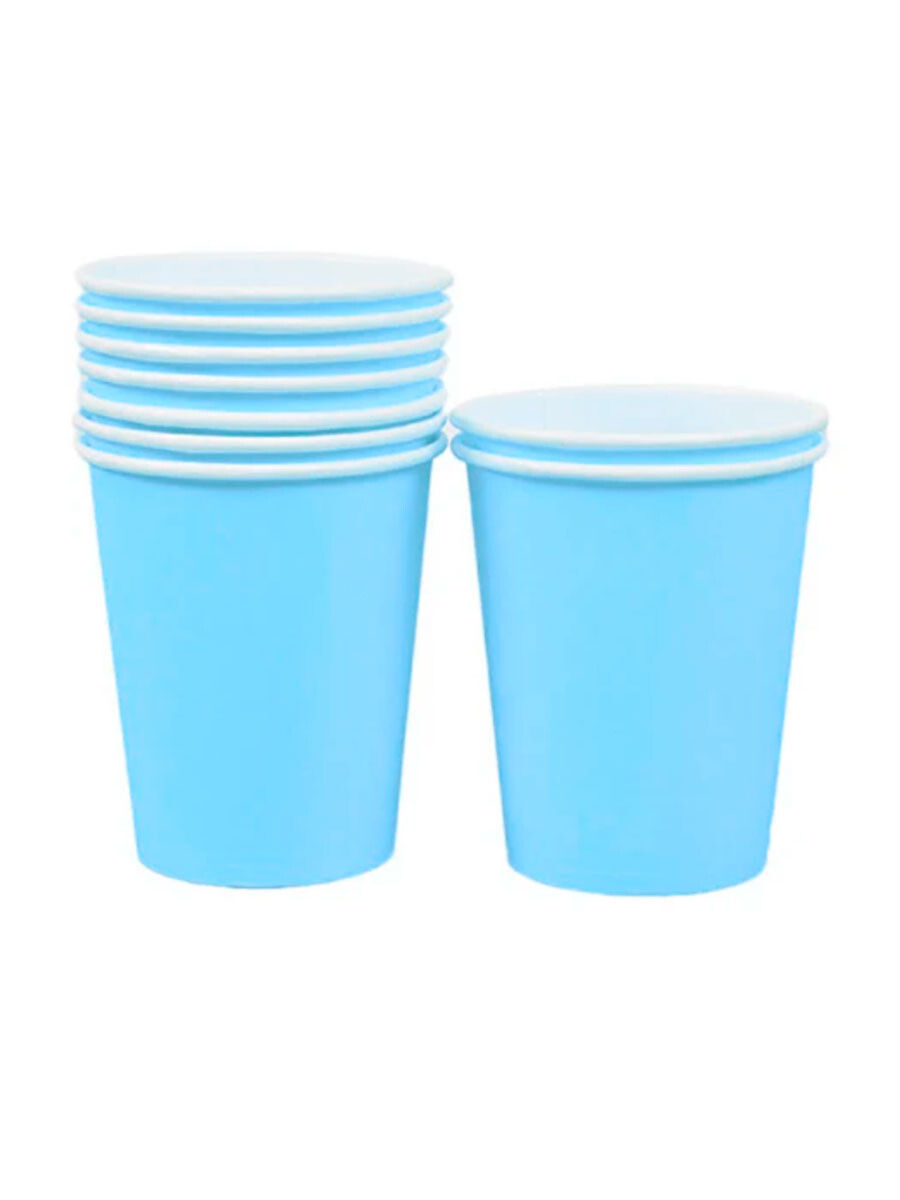 SET VASOS PAPEL X 12 PCS - AZUL 