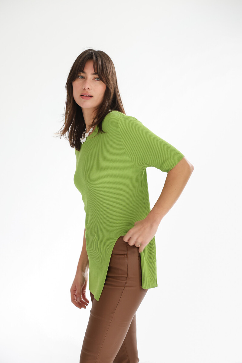 T-shirt Side Verde Pistacho