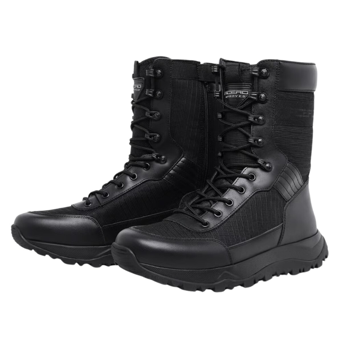 Bota táctica LIGHT en cuero - Acero 