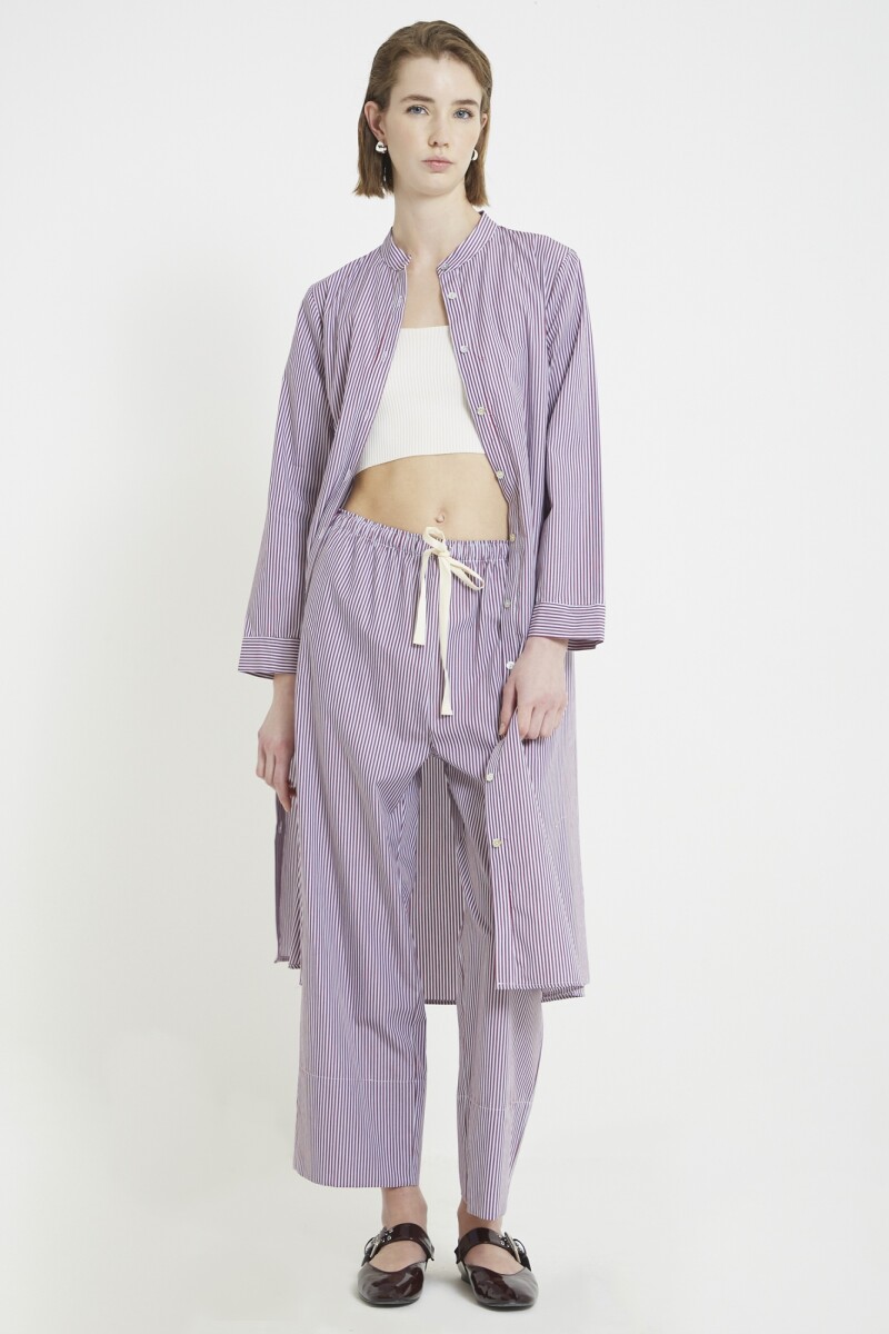 PANTALÓN RAYAS Bordo