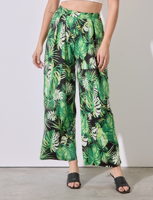 Pantalon Botanic VERDE/MULTI