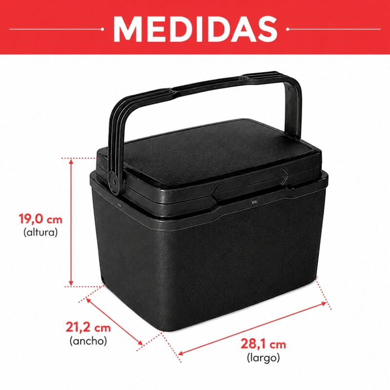 Conservadora térmica 7 lts NEGRO