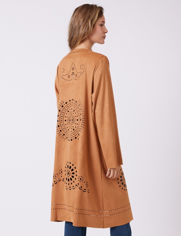 Chaqueta Suede Calado TOSTADO