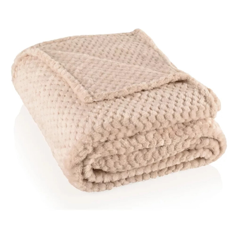 Manta Frazada Polar 1 Plaza Beige 150x200cm Manta Frazada Polar 1 Plaza Beige 150x200cm