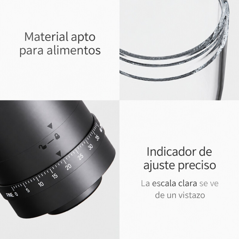 Molinillo de Café Eléctrico Recargable USB Regulable Molinillo de Café Eléctrico Recargable USB Regulable