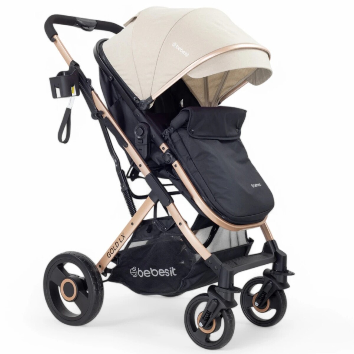 Coche VOX Gold Ruedas todo Terreno y Asiento 2 en 1 con Moises - Beige 