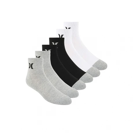 MEDIAS HOMBRE HURLEY 6PK Black / White / Grey