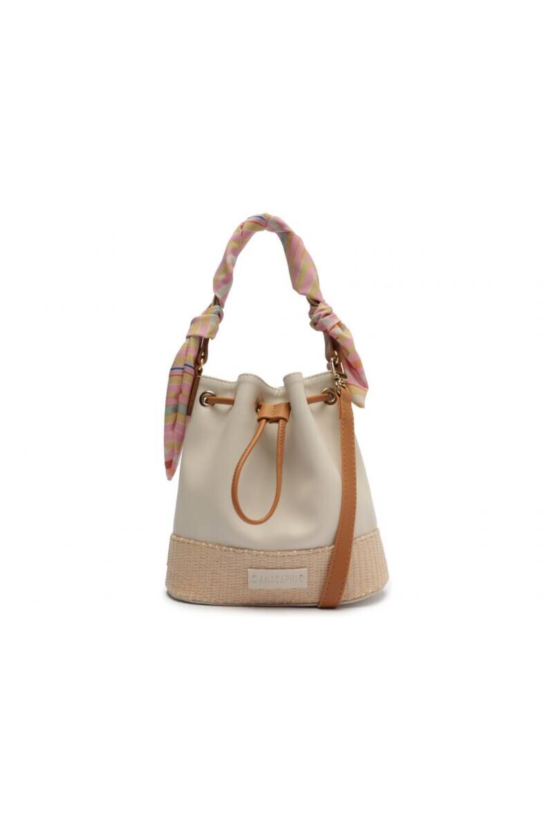 CARTERA BLANCA Y MARRON 
