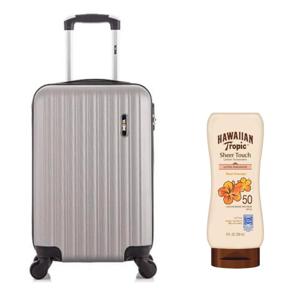Combo Viaje Valija Carry On Resistente + Protector Solar 