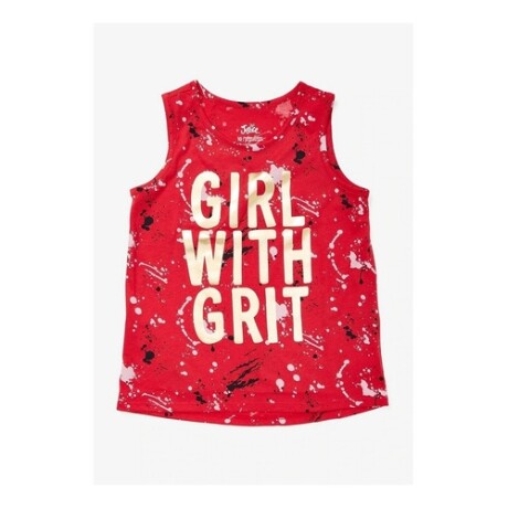 Musculosa para niña Justice Grit Rojo
