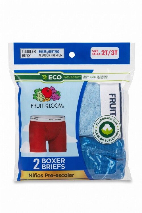 Pack x2 Boxer brief para niño toddler MULTICOLOR
